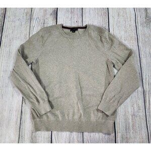 Banana Republic Men’s Size M Crew Neck Sweater 100% Cotton Beige Oatmeal